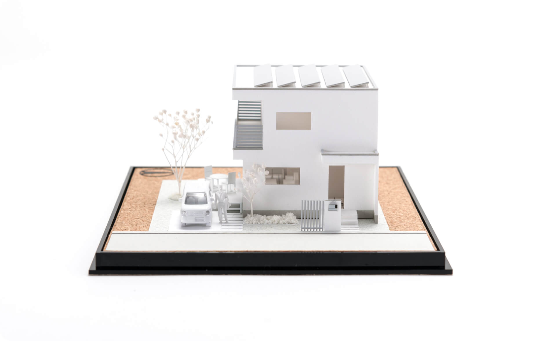 住宅模型 白（スタディ模型）① ソーラーパネル