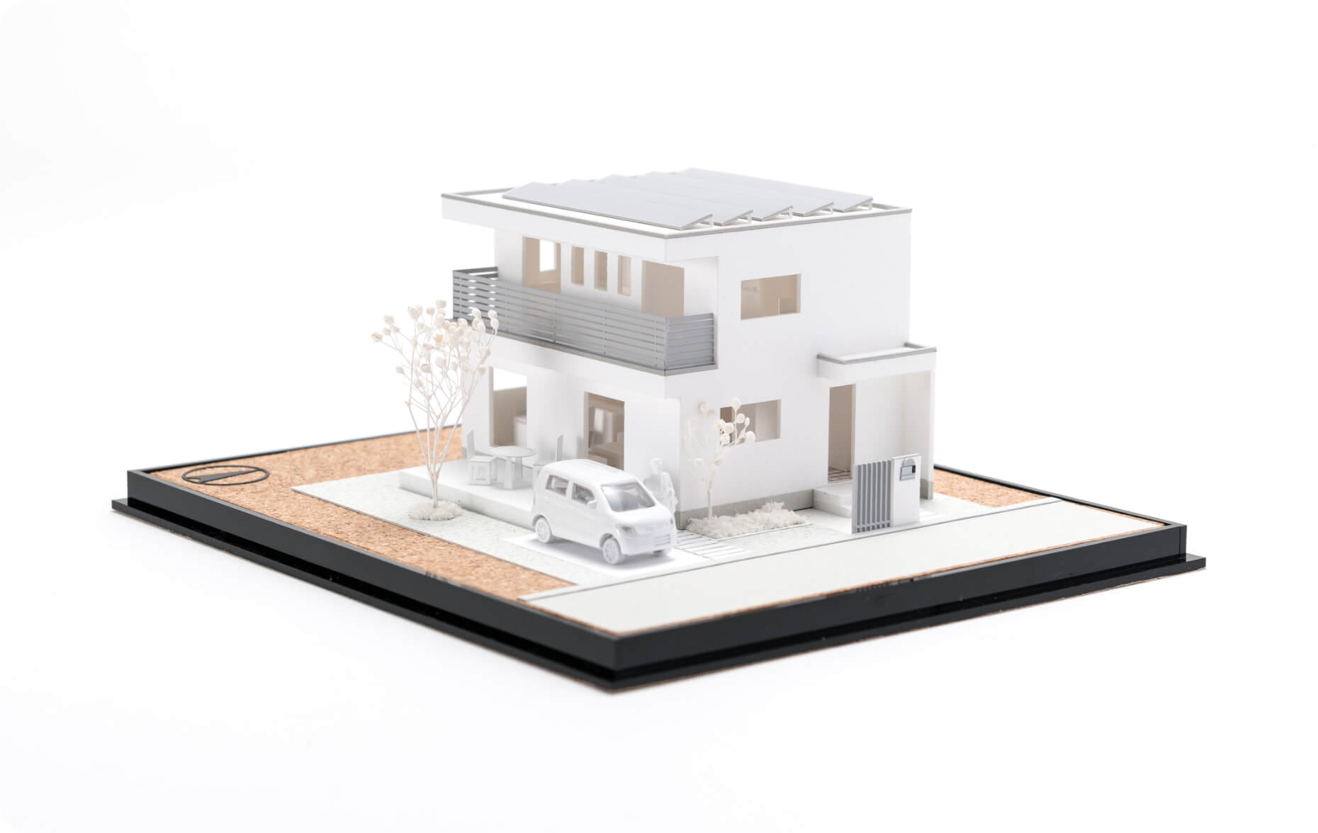 住宅模型 白（スタディ模型）① ソーラーパネル